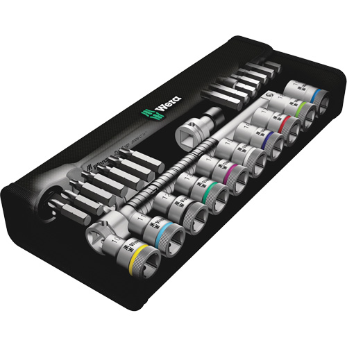 Zyklop Metric Metal Ratchet with Switch Lever Set, 29 Pcs, 1/2" Drive Size Moffatt Supply & Specialties