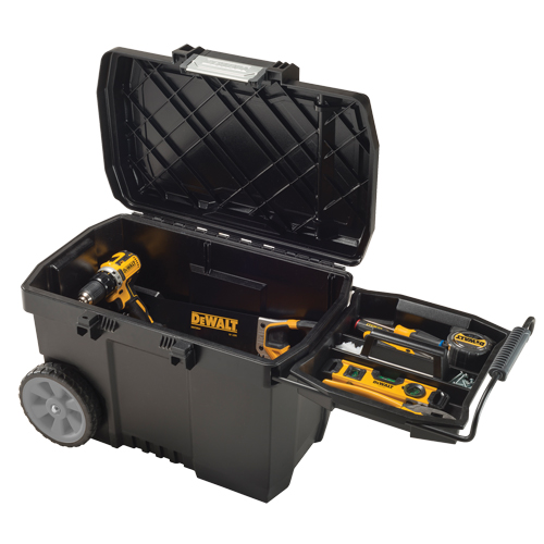 Coffre &agrave; outils pour entrepreneur, 15-19/32" la x 24-13/16" p x 16-1/2" h, Noir Moffatt Supply & Specialties