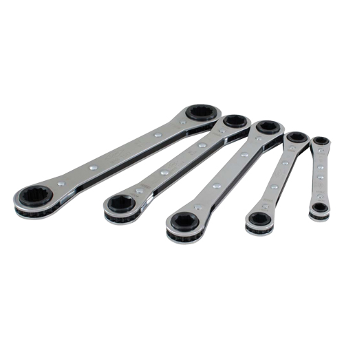 Wrench Set, Ratcheting Box, 5 Pieces, Metric Moffatt Supply & Specialties