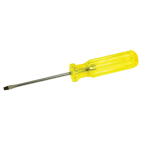 Slotted Screwdriver, 3/16", 8-1/4" L, Plastic Handle Moffatt Supply & Specialties