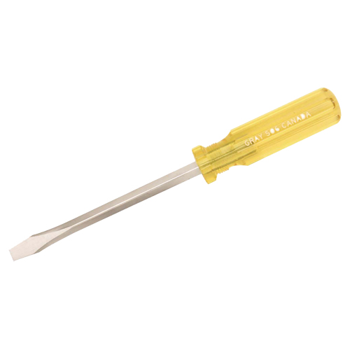 Tournevis fendu, 1/4", 6-3/4" lo, Prise Plastique Moffatt Supply & Specialties