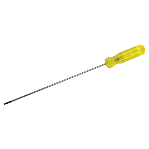 Electrician's Slotted Screwdriver, 1/8" Tip, Round, 11-1/2" L, Plastic Handle Moffatt Supply & Specialties