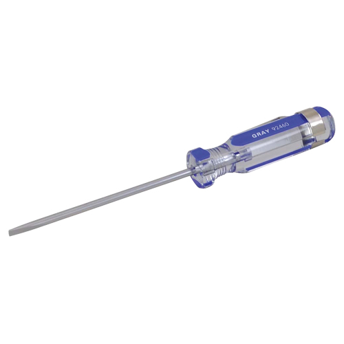 Tournevis &agrave; fente, Tige de 1/8", Ronde, 5-1/2" lo, Prise en Plastique Moffatt Supply & Specialties
