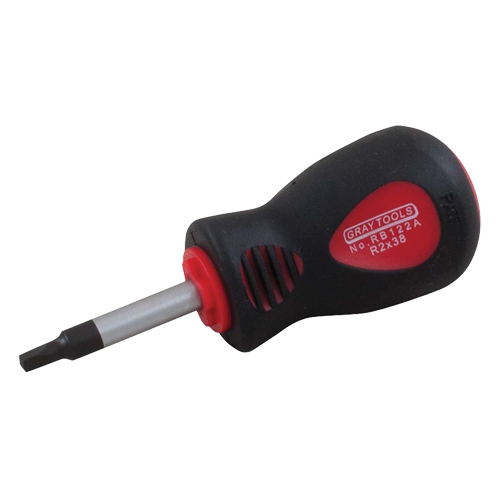 Square Recess Screwdriver, #0 Tip, Round, 4" L, Cushion Grip Handle Moffatt Supply & Specialties