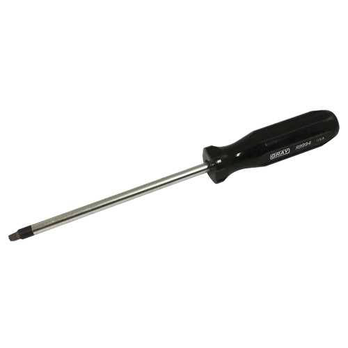 Square Screwdriver, #4 Tip, Round, 9-3/4" L, Plastic Handle Moffatt Supply & Specialties