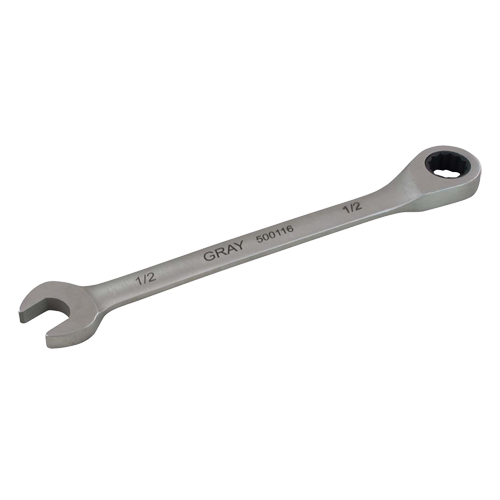 Combination Fixed Head Ratcheting Wrench, 12 Point, 5/16", Stainless Steel Finish Moffatt Supply & Specialties