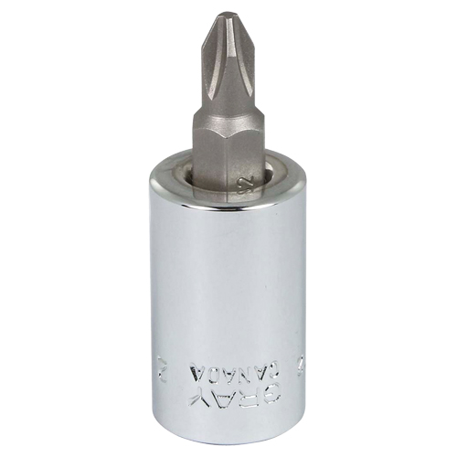 Head Socket, Phillips, #2 x 1.93" L, 3/8" Square Drive Drive Moffatt Supply & Specialties