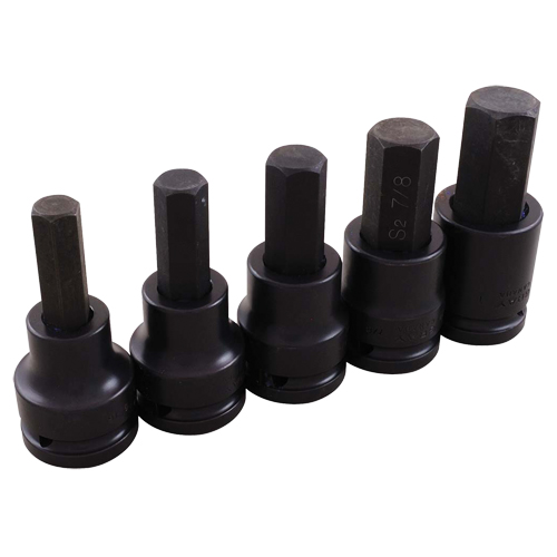 Impact Socket Set, Hex, 3/4" Drive, 5 Pcs Moffatt Supply & Specialties