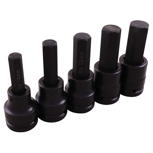Impact Socket Set, Hex, 3/4" Drive, 5 Pcs Moffatt Supply & Specialties