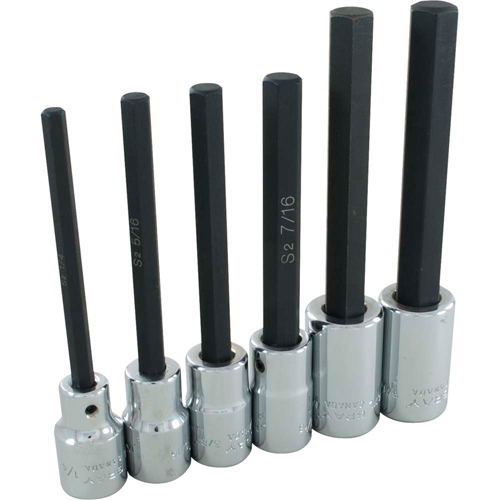 Hex Head Socket Set, Hex, 1/2" Drive, 6 Pcs Moffatt Supply & Specialties