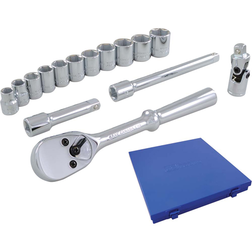 Jeu de douilles et accessoires, 15 Mcx, Prise de 3/8" Moffatt Supply & Specialties