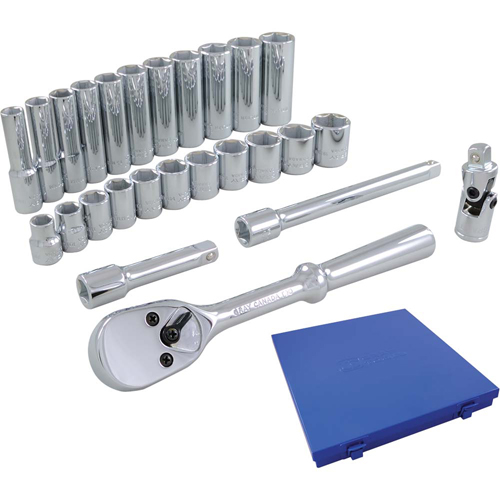 Jeu de douilles et accessoires, 26 Mcx, Prise de 3/8", Profond Moffatt Supply & Specialties
