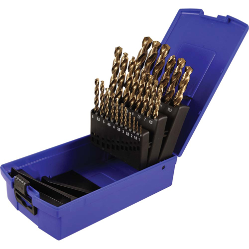 Drill Bit Set, 25 Pieces, High Speed Cobalt Moffatt Supply & Specialties