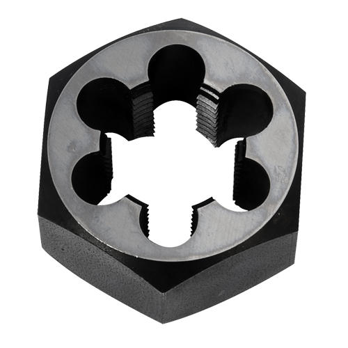 Hex Rethreading Die Nut, 2"/1" Dia., 3/4"-14 Thread, Carbon Steel/Chromium Steel Moffatt Supply & Specialties