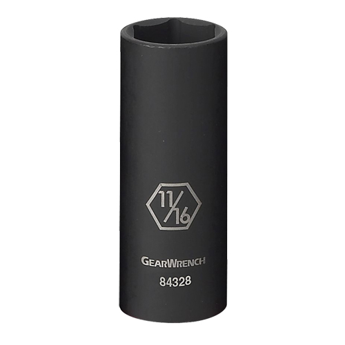 Socket, Impact, 3/4", 3/8" Drive, 6 Points, Deep Moffatt Supply & Specialties
