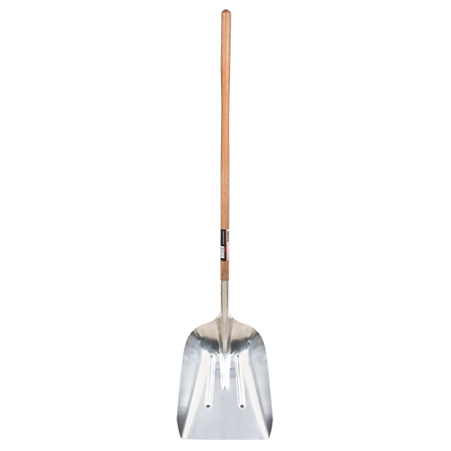 Scoop Shovel, Wood, Aluminum Blade, Straight Handle, 45-3/4" Length Moffatt Supply & Specialties