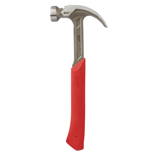 Curved Claw Smooth-Face Hammer, 20 oz., Solid Steel Handle, 14" L Moffatt Supply & Specialties