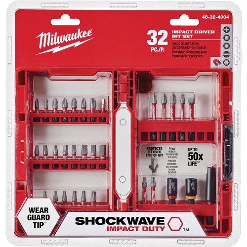 Jeu de tournevis Shockwave, 32 Mcx, Phillips/&agrave; fentes/Torx Moffatt Supply & Specialties