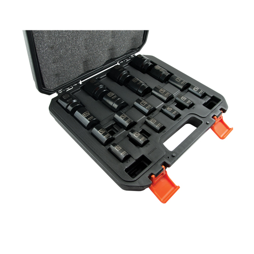 Jeu de douilles SAE, 19 Mcx, Chocs, Prise de 1/2" Moffatt Supply & Specialties