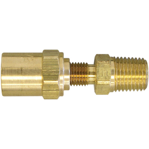 Raccord pour boyau r&eacute;utilisable filetage NPT 1/4", 5/8" dia., Laiton Moffatt Supply & Specialties