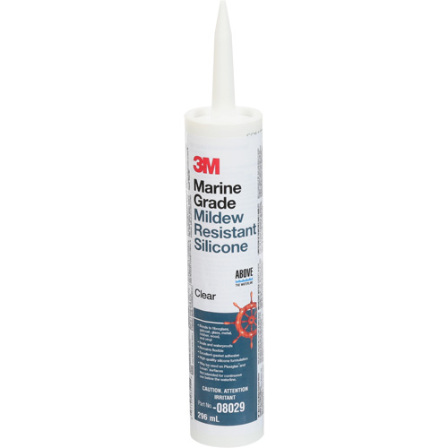 Marine Grade Silicone Sealant, 296 ml, Cartridge, Clear Moffatt Supply & Specialties