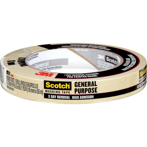 Ruban-cache Scotch pour entrepreneurs 2020, 18 mm (3/4") x 55 m (180'), Beige Moffatt Supply & Specialties