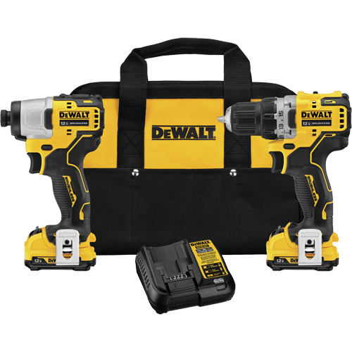 Trousse de perceuse et de tournevis &agrave; percussion &agrave; moteur sans balai Xtreme, Lithium-ion, 12 V Moffatt Supply & Specialties