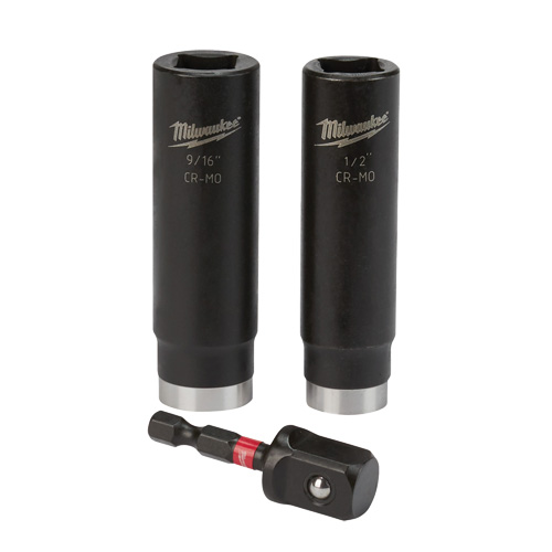 Shockwave Impact Duty Well Socket Set, 3 Pcs, Impact, 1/2" Drive Size, Deep Moffatt Supply & Specialties