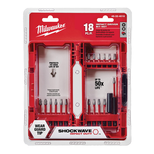 Shockwave Impact Duty Driver Bit Set, 18 Pcs., Phillips/Square Moffatt Supply & Specialties