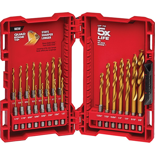 Shockwave Impact Duty Drill Bit Set, 23 Pieces, Titanium Moffatt Supply & Specialties