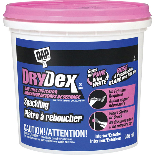 DryDex&reg; Spackling, 946 ml, Plastic Container Moffatt Supply & Specialties