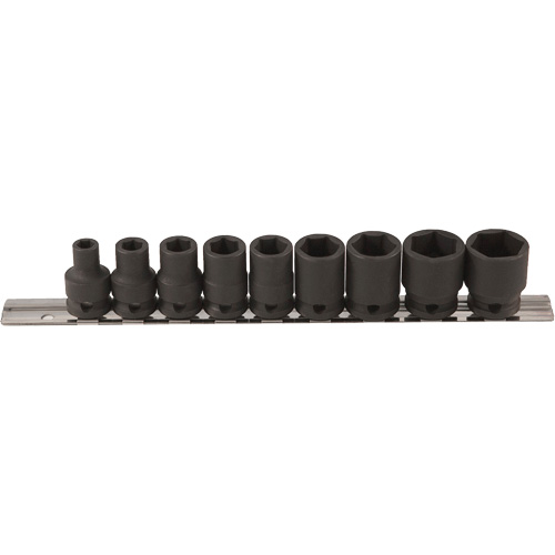 Jeu de douilles &agrave; paroi mince, 9 Mcx, Chocs, Prise de 3/8" Moffatt Supply & Specialties