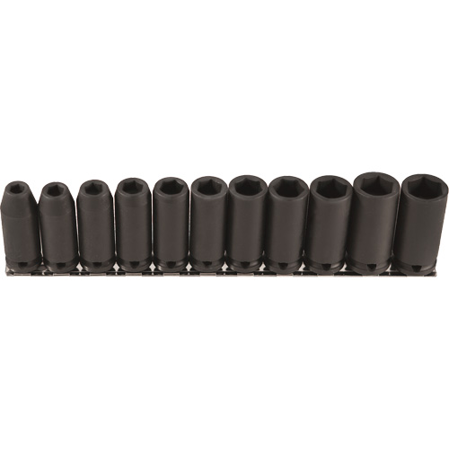 Jeu de douilles longues, 11 Mcx, Chocs, Prise de 3/8", Profond Moffatt Supply & Specialties