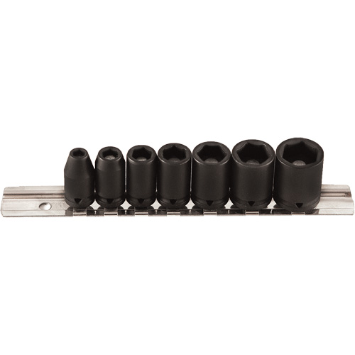 Jeu de douilles magn&eacute;tiques, 7 Mcx, Chocs, Prise de 1/4" Moffatt Supply & Specialties