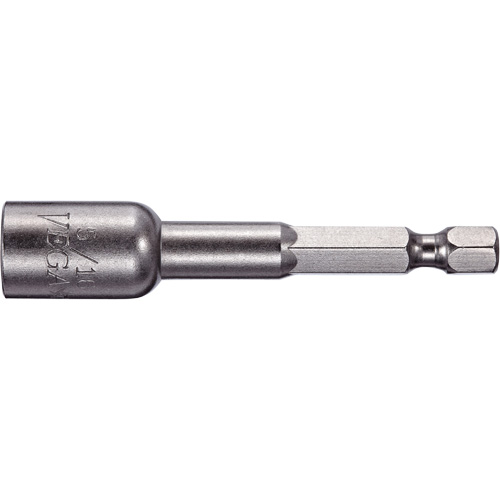 Nutsetter, 6 mm Tip, 1/4" Drive, 1-3/4" L, Magnetic Moffatt Supply & Specialties