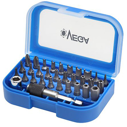 Jeu dembouts inviolables, 32 Mcx, Hex inviolable/Phillips/&agrave; ergots/Torx inviolable Moffatt Supply & Specialties