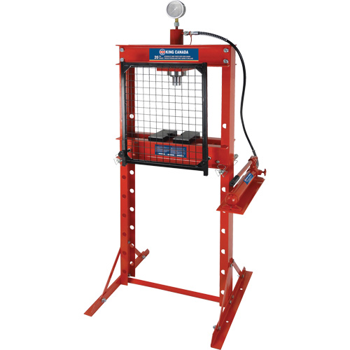 Hydraulic Shop Press with Grid Guard, 20 tons Capacity Moffatt Supply & Specialties