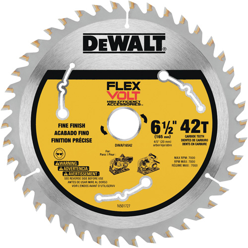 Lame TrackSaw FlexVolt, 6-1/2", 42 dents, Pour Bois Moffatt Supply & Specialties