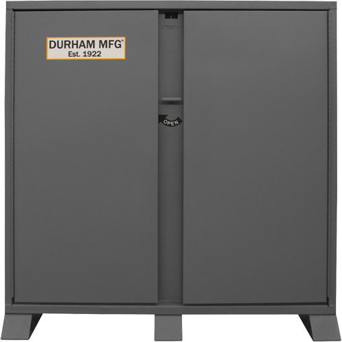 Jobsite Storage Shelving Cabinet, Steel, 47.5 Cubic Feet, Grey Moffatt Supply & Specialties