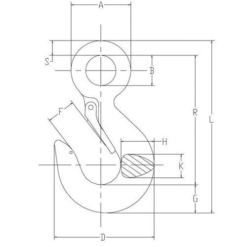 Crochet de palan Moffatt Supply & Specialties