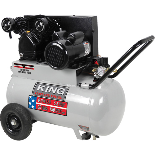 Air Compressor, Electric, 20 Gal. (24 US Gal), 150 PSI, 120/1/240/1 V Moffatt Supply & Specialties