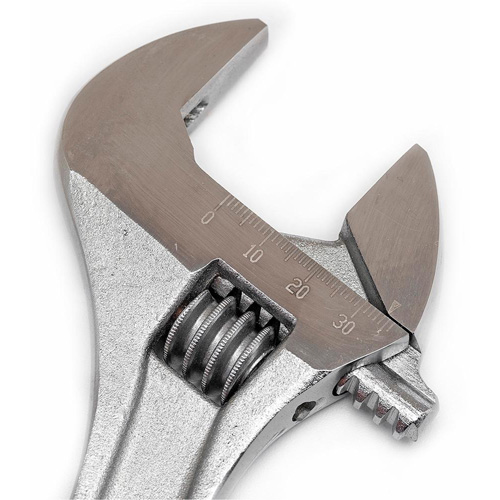 Adjustable Wrench - Boxed, 10" L, 1-5/16"/34 mm Max Width, Chrome Moffatt Supply & Specialties