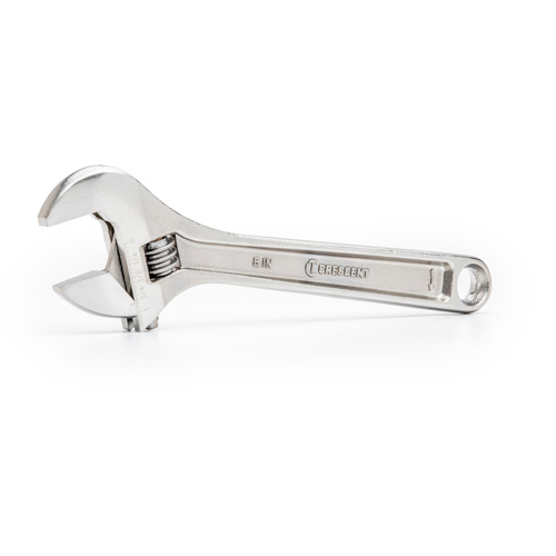 Adjustable Wrench - Bagged, 8" L, 1-1/8"/29 mm Max Width, Chrome Moffatt Supply & Specialties