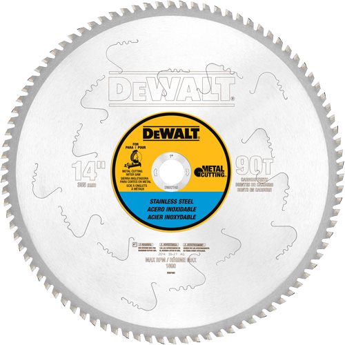 Stainless Steel Cutting Saw Blade, 14", 90 Teeth, Metal Use Moffatt Supply & Specialties