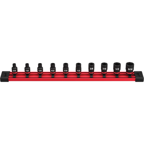 Jeu de douilles SAE &agrave; 6 pans Shockwave Impact Duty, 10 Mcx, Chocs, Prise de 1/4" Moffatt Supply & Specialties