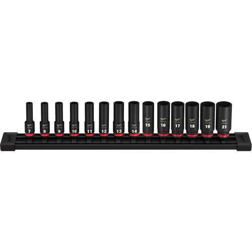 Shockwave Impact Duty Metric 6 Point Socket Set, 14 Pcs, Impact, 3/8" Drive Size, Deep Moffatt Supply & Specialties