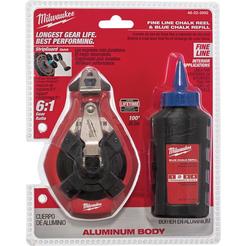 Trousse de cordeau &agrave; craie pour ligne fine Moffatt Supply & Specialties