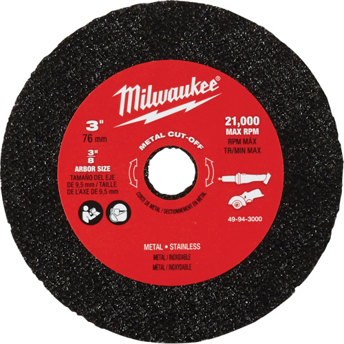 Metal Cut Off Wheel, 3" x 0.04", 3/8" Arbor Moffatt Supply & Specialties
