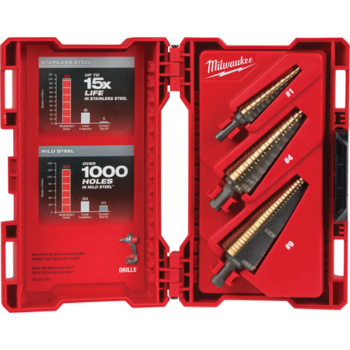 Step Drill Bit Set, 3 Pieces, High Speed Cobalt Moffatt Supply & Specialties
