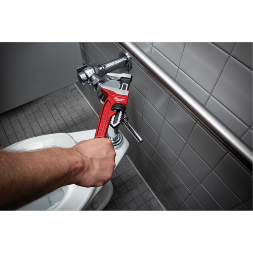 Cl&eacute; &agrave; tuyau &agrave; m&acirc;choires lisses, Cap des m&acirc;choires 2-5/8", Longueur 12", Fini Rev&ecirc;tement en poudre, Prise Ergonomique Moffatt Supply & Specialties